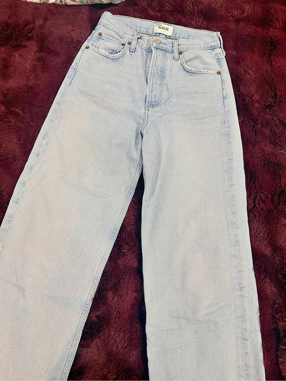 AGOLDE Low Slung Baggy Jean Women's Straight Leg Jeans in Blue